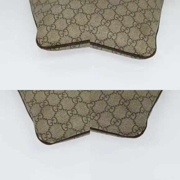 GUCCI GG Supreme Shoulder Bag Pvc Outlet Beige Silver - Picture 10 of 12